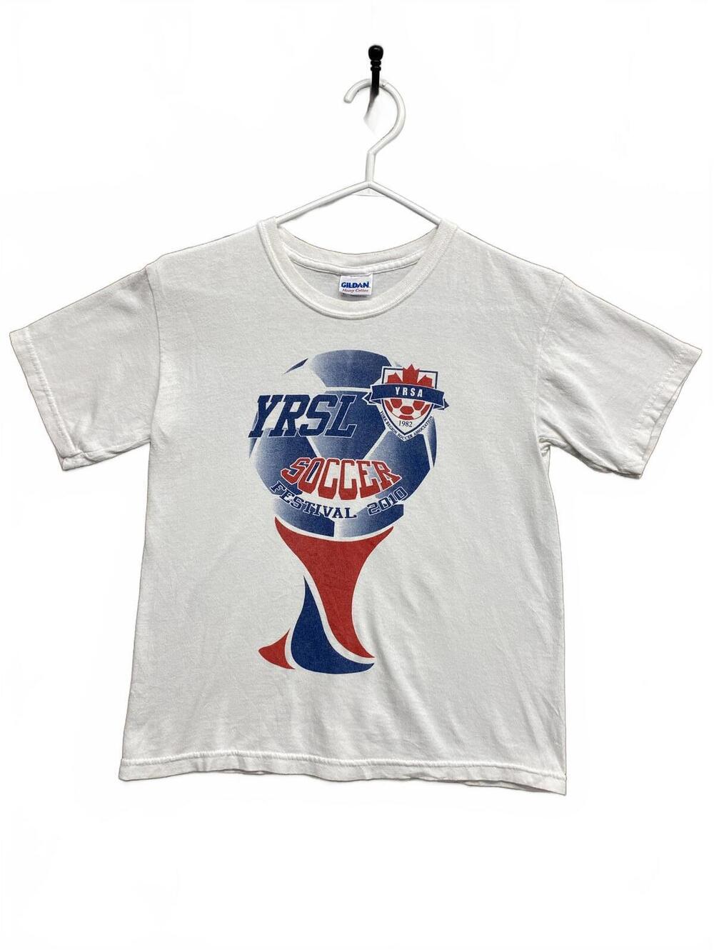 YRSL Soccer Festival 2010 Graphic T-Shirt Gildan Tag Youth Medium